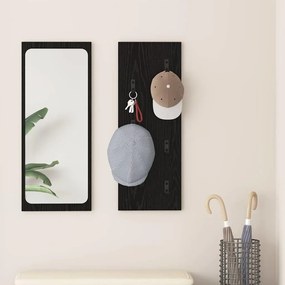 Cabideiro de Parede Carvalho preto 30 x 1.5 x 80 cm