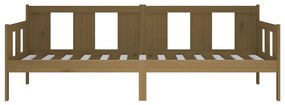Sofá-cama 90x190 cm madeira de pinho maciça castanho mel
