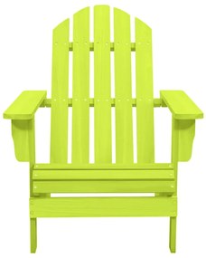 Cadeira Adirondack para jardim abeto maciço verde