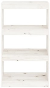 Estante/divisória 60x30x103,5 cm madeira de pinho maciça branco