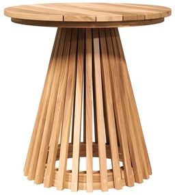 Mesa Lateral de Jardim Ø50x49,5 cm de Madeira Sólida de Teca