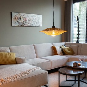 Candeeiro de suspensão oriental bambu 50 cm - Rina