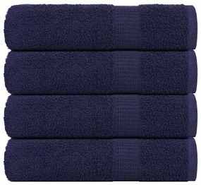 vidaXL Toalhas banho FROGN 4pcs 100x150 cm 360 g/m² azul marinho
