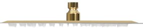 Cabeça de chuveiro retangular 30x20 cm aço inoxidável dourado