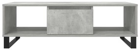 Mesa de centro 104x60x35 cm derivados madeira cinzento cimento