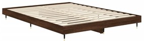 Estrutura de cama 135x190cm derivados madeira carvalho castanho