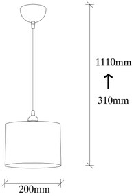 Chandelier Berceste – Preto – 20 x 20 cm