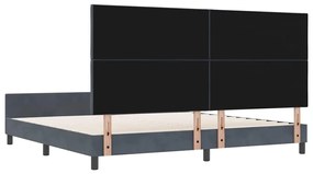 Cama de Veludo Cinza Escuro vidaXL 200x200 cm