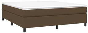 Cama com molas/colchão 180x200 cm tecido castanho-escuro
