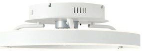 Ventilador de teto branco 50cm incl. LED regulável com controle remoto - Maddy Moderno