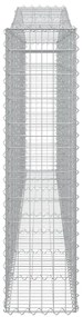 Cestos gabião arqueados 8pcs 400x30x120/140cm ferro galvanizado
