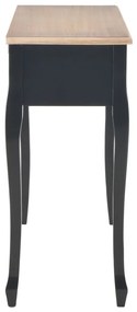 Toucador/mesa consola com 3 gavetas preto