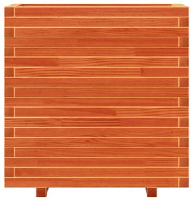 Vaso/floreira de jardim 70x40x72 cm pinho maciço castanho mel