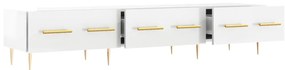 Móvel de TV 150x36x30 cm derivados de madeira branco brilhante