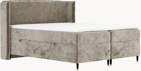 Cama divã em chenille artesanal com arrumação Segni, H4