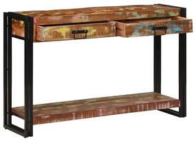 Mesa de Consola vidaXL Multicolorido 120x33x75 cm Madeira Recuperada
