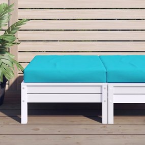 vidaXL Almofadão para sofá de paletes 60x60x8 cm tecido turquesa