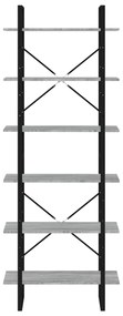 Móvel alto 80x30x210 cm derivados de madeira cinzento sonoma