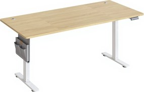 Secretária com altura ajustável 180 x 80 x (72-120) cm, função de memória carvalho dourado