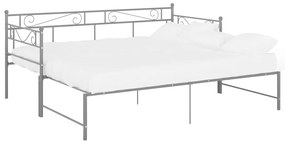 Estrutura sofá-cama de puxar 90x200 cm metal cinzento