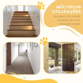 Barreira de Segurança para Cães Barreira com Largura Ajustável 74-80 cm Barreira para Cães para Escadas e Portas Preto