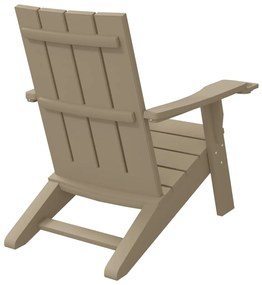 Cadeira de jardim Adirondack polipropileno castanho-claro
