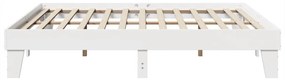 Cama sem colchão 180x200 cm madeira de pinho maciça branco