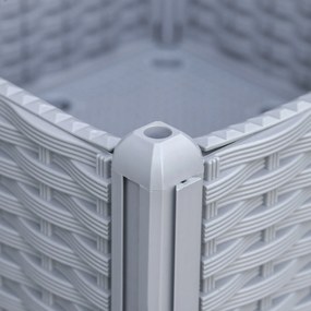 Conjunto de 2 Floreiras Quadradas Floreiras para Flores e Vegetais com