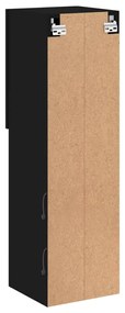 Móvel de TV com luzes LED 30,5x30x102 cm preto