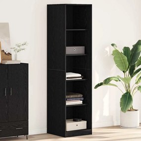 Guarda-roupa vidaXL em Carvalho Preto de 50x50x200 cm em Madeira de Engenharia