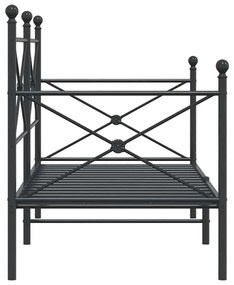 Cama de Dia sem Colchão 90x190 cm aço preto