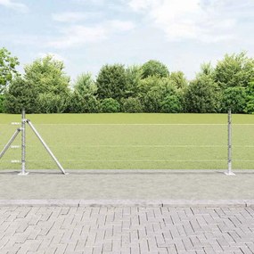 vidaXL Poste de Cerca Prateado 100 x 0,4 m (malha de 13 mm) Aço