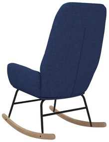 Cadeira de baloiço tecido azul