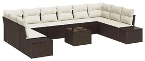 Sofá de Jardim Modular com 10 Peças e Almofadas de Rattan Sintético Ci