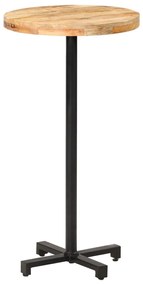 vidaXL Mesa de bar redonda Ø60x110 cm madeira de mangueira áspera