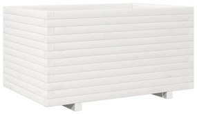 Vaso/floreira de jardim 90x60x49,5 cm pinho maciço branco