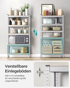 Conjunto 2 Estantes 75 x 30 x 150 cm garagem, arrumos com estrutura em aço prateada