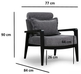 Mesa de Centro Istanbul – Nogueira e Antracite – 105x32,6x60 cm