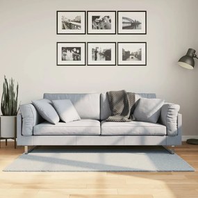 Tapete pelo curto macio e lavável HUARTE 80x150 cm azul