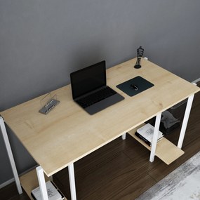 Secretária Academy – Branco Carvalho – 125,2 x 60 x 73,8 cm