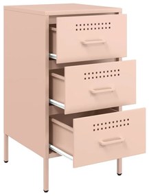 Mesa de cabeceira 36x39x68 cm aço rosa