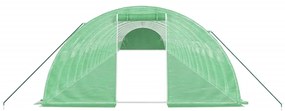 Estufa com estrutura de aço 88 m² 22x4x2 m verde