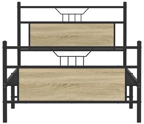 Estrutura cama s/ colchão derivados de madeira carvalho sonoma