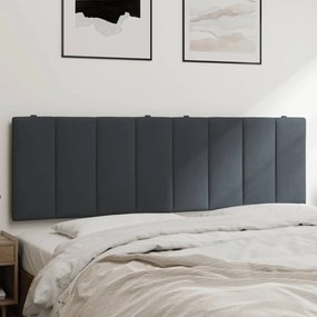 Almofadão de cabeceira 160 cm veludo cinzento-escuro