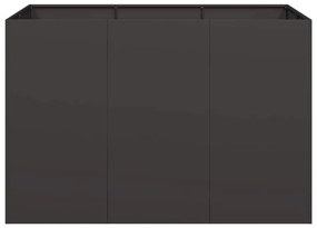 Vaso floreira 120x80x80 cm aço preto