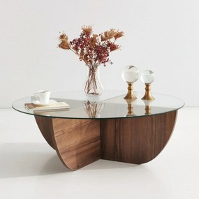Mesa de Café Lily – Cor Nogueira – 90cm x 30cm x 90cm