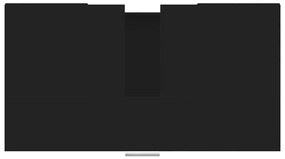 Armário casa de banho 60x32x53,5 cm derivados de madeira preto