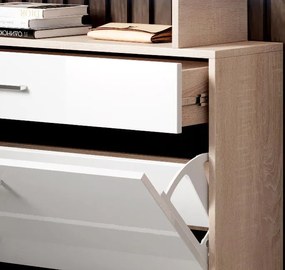 Conjunto de Entrada com Sapateira, Espelho e Cabide HYGGE para Hall de