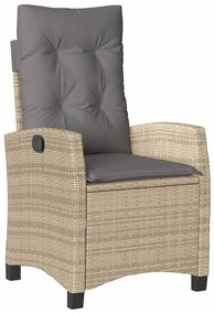 Conjunto de Jantar de Jardim com 3 Peças e Almofadas Beje - Rattan Sin