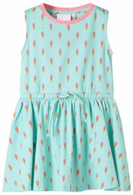 Vestido de criança com cordão menta-claro 92